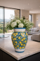 Preview: Vase sicilienne colorée aux citrons – vase décoratif en céramique artisanale pour jardin et terrasse